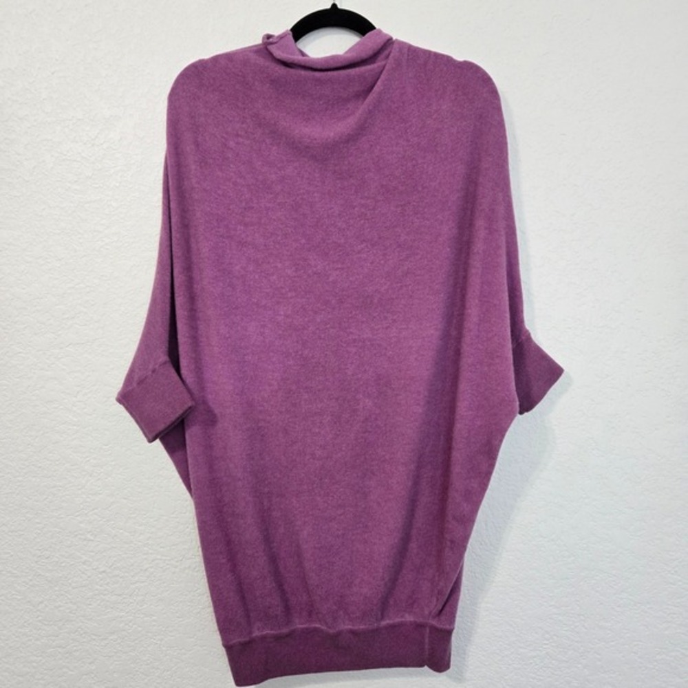 Anthropologie Moth XS Purple Dolman Sleeve‎ Cowl Neck Tunic Top Alpaca Blend